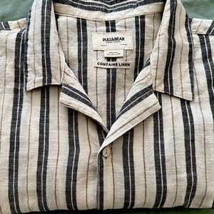 Men’s Linen t-shirt for summer- Brand: Pull and Bear- Size: Large